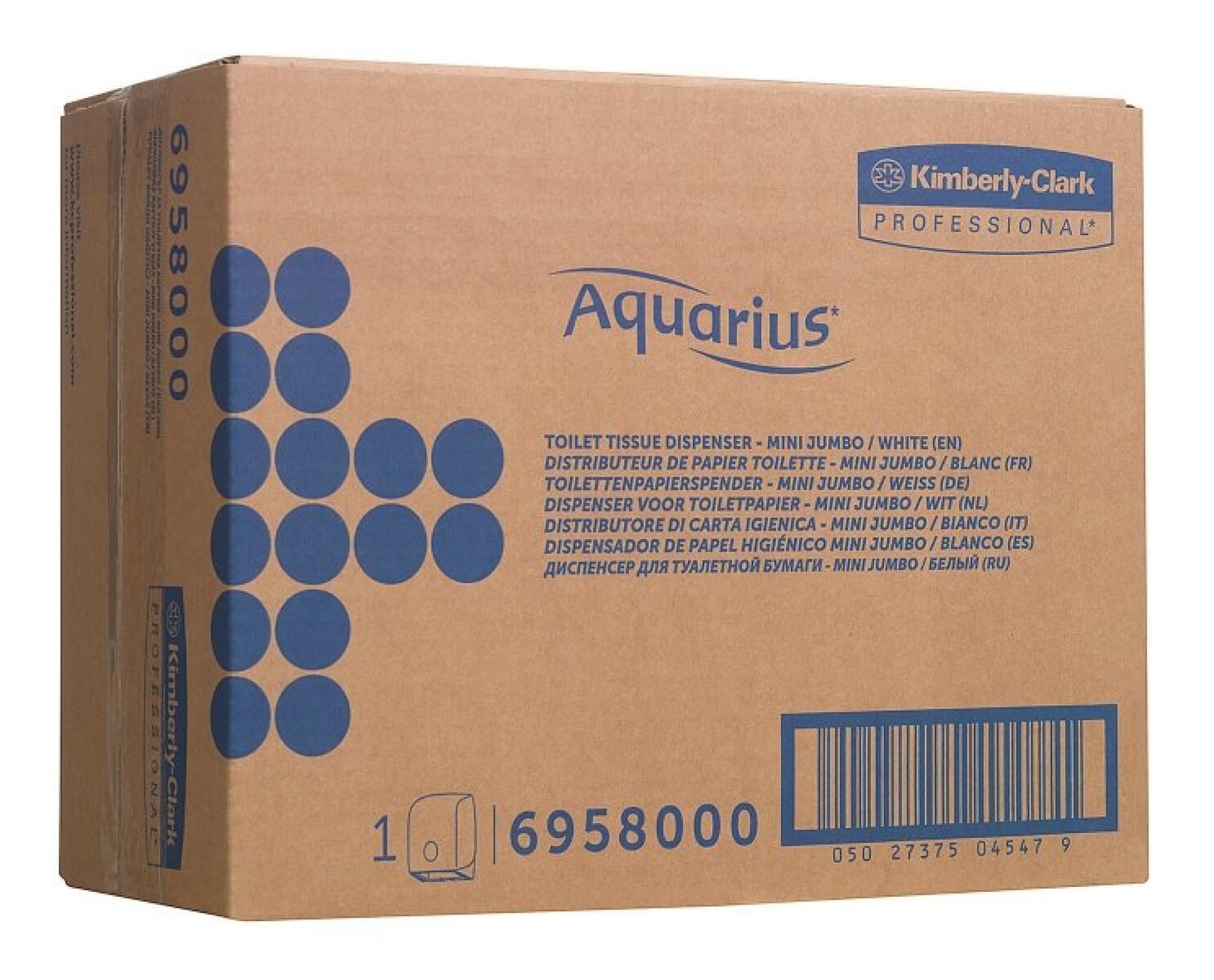 Пластиковый диспенсер для туалетной бумаги в рулонах Mini Jumbo Aquarius*