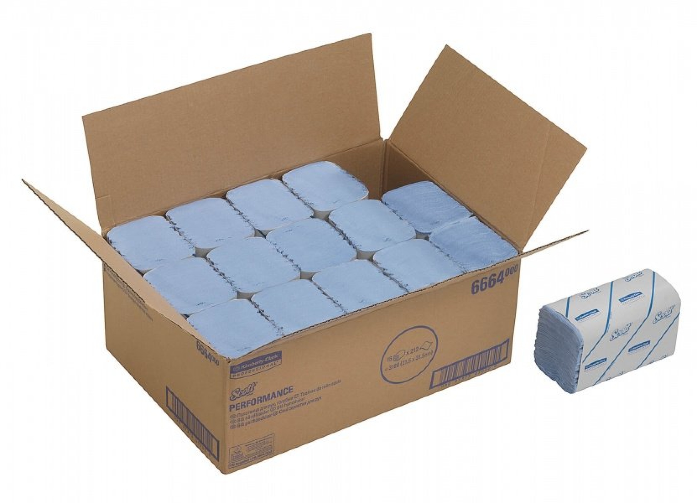 Одноразовые сложенные полотенца для рук SCOTT Performance