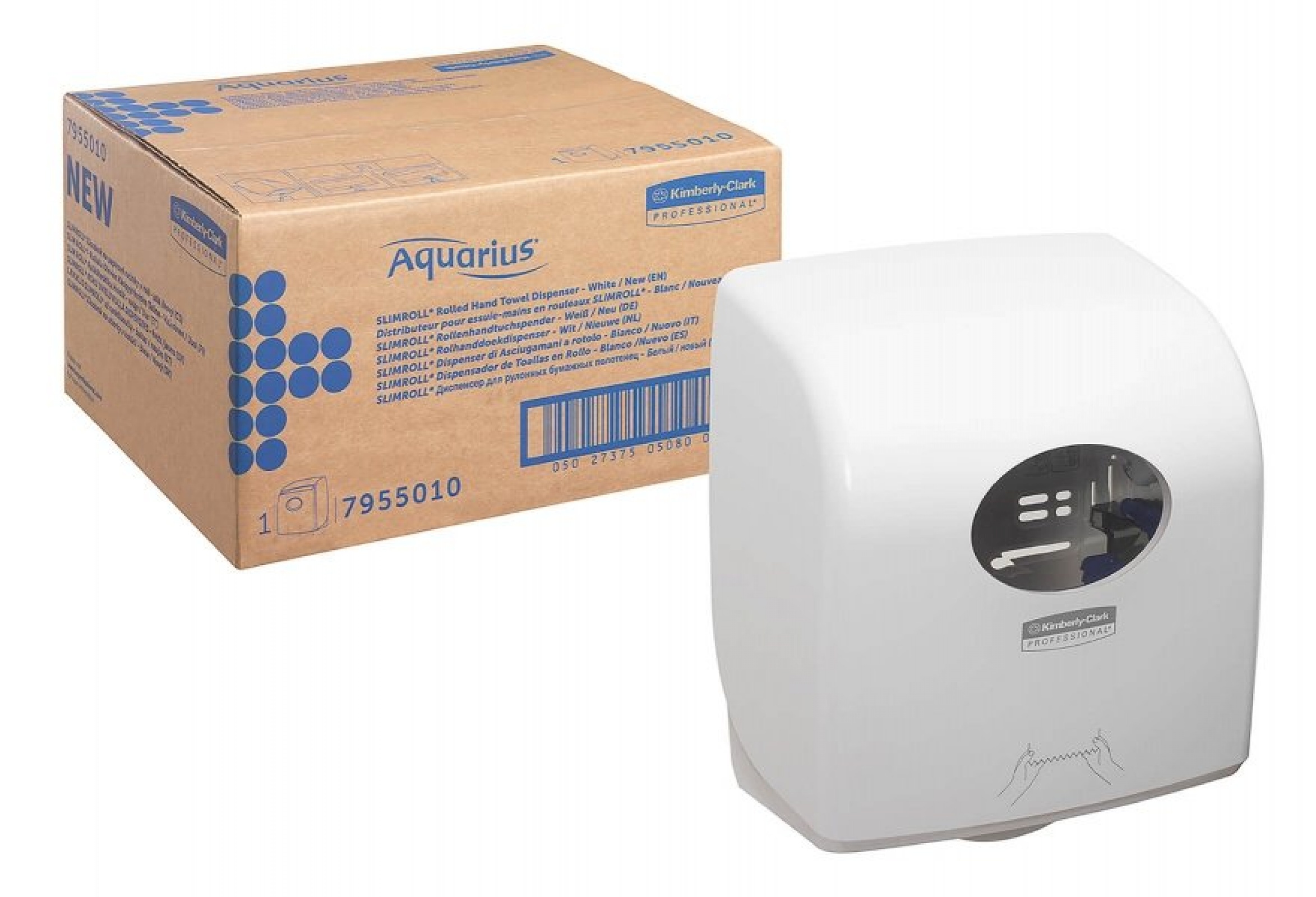 Пластиковый диспенсер для полотенец в рулонах Scott Control Slimroll Aquarius*