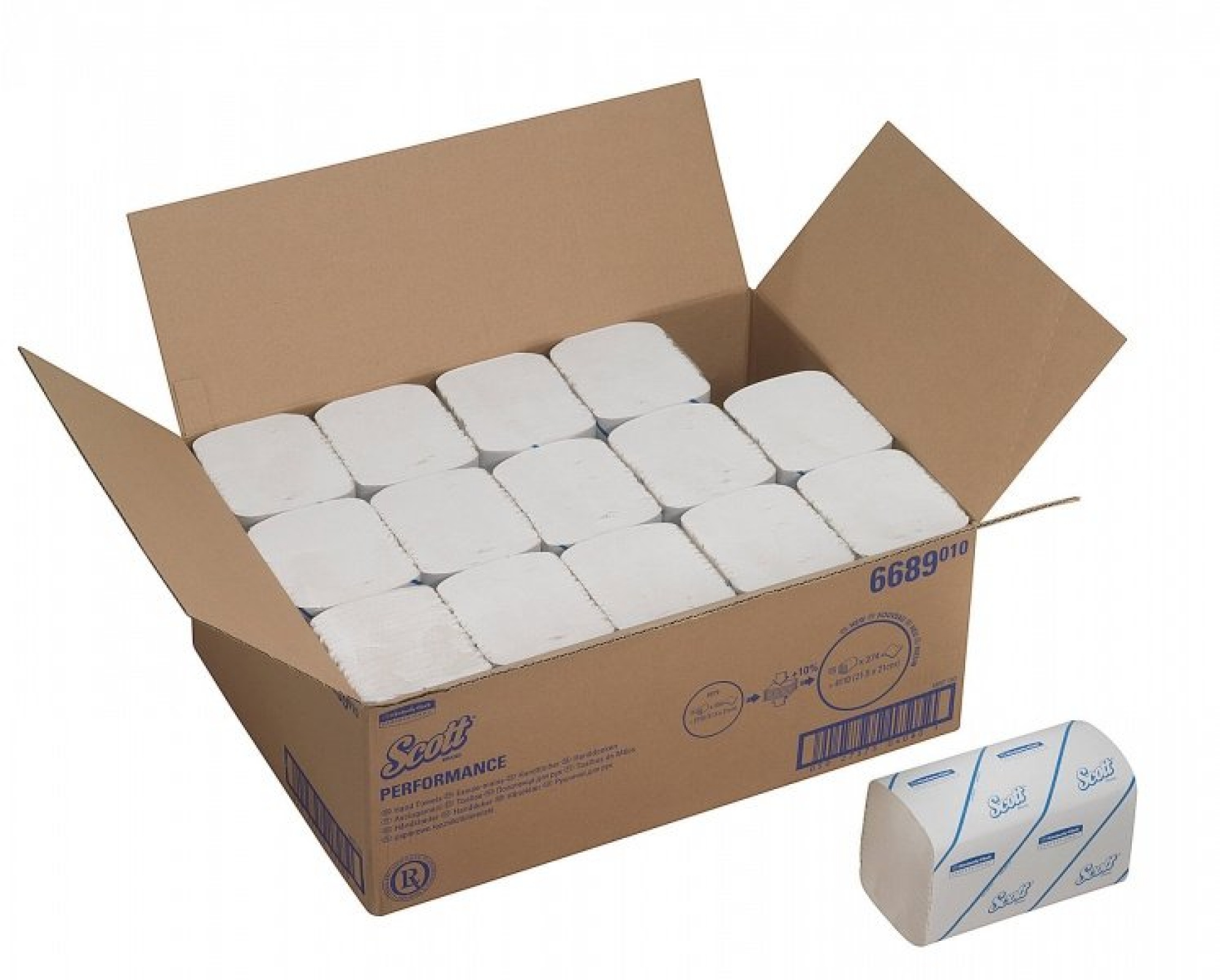 Одноразовые сложенные полотенца для рук SCOTT Performance