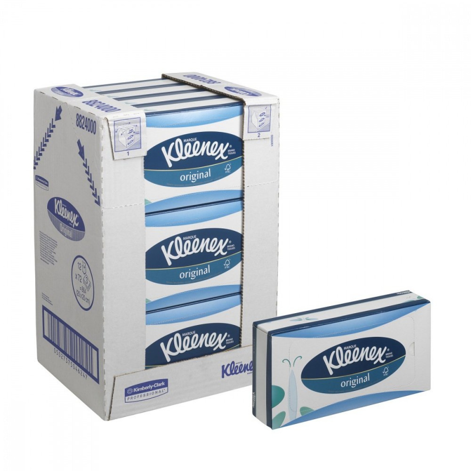 Косметические салфетки для лица KLEENEX трёхслойные