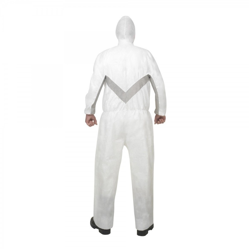 Воздухопроницаемый комбинезон для защиты от брызг и твёрдых частиц Kimberly-Clark KleenGuard A25+, белый, коробка 25 шт.