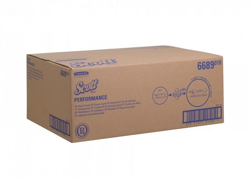 Одноразовые сложенные полотенца для рук SCOTT Performance