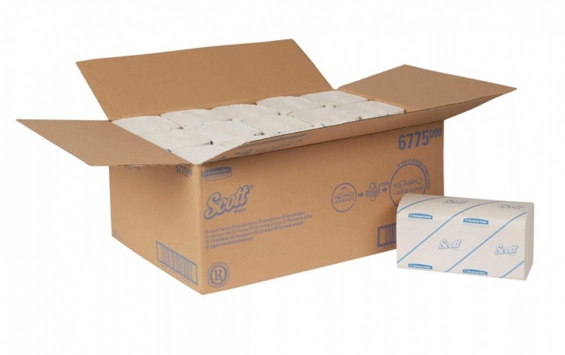 Одноразовые сложенные полотенца для рук SCOTT