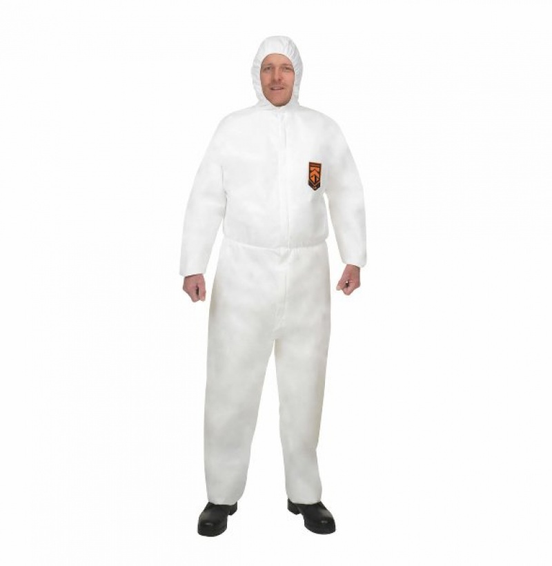 Комбинезон защитный от брызг и твердых частиц KleenGuard A40 белый (25 штук)