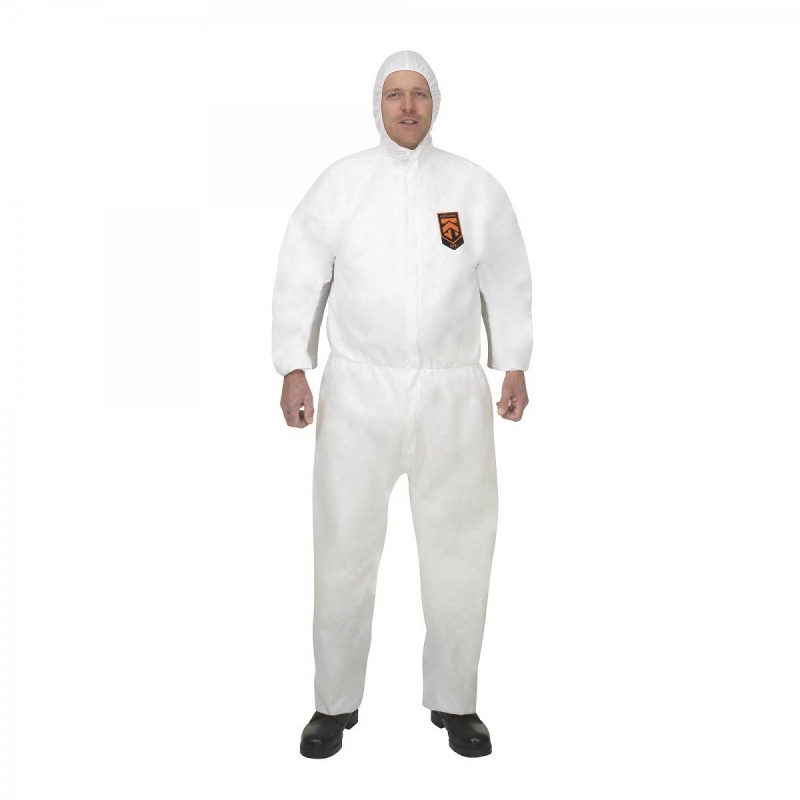 Воздухопроницаемый комбинезон для защиты от брызг и твёрдых частиц Kimberly-Clark KleenGuard A25+, белый, коробка 25 шт.