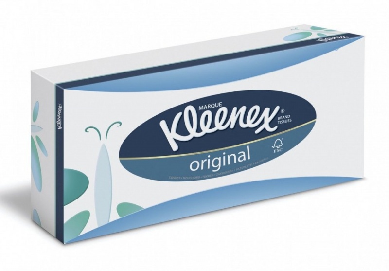 Косметические салфетки для лица KLEENEX трёхслойные