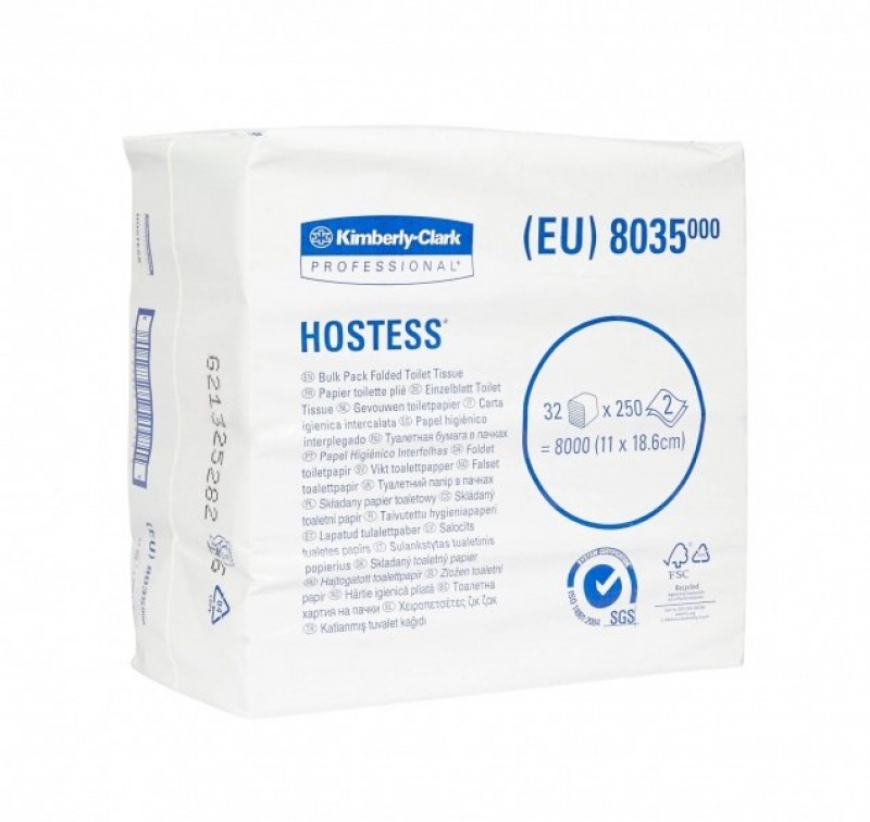 Туалетная бумага в пачках HOSTESS* Folded