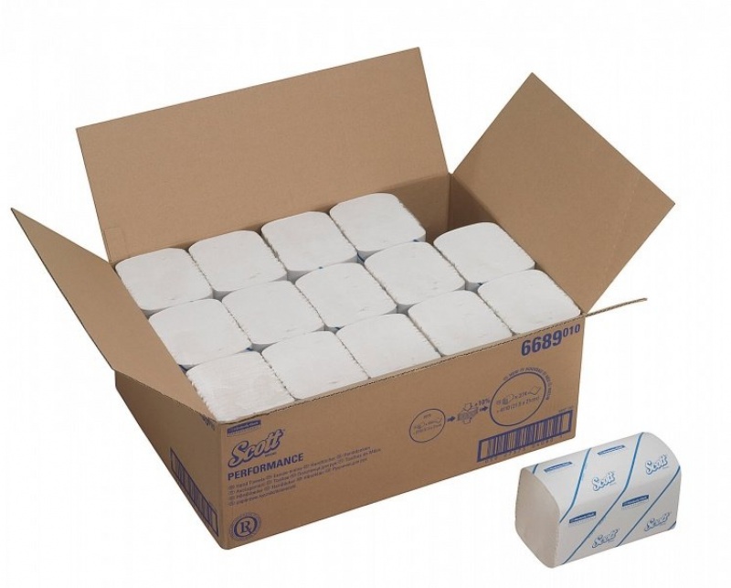 Одноразовые сложенные полотенца для рук SCOTT Performance