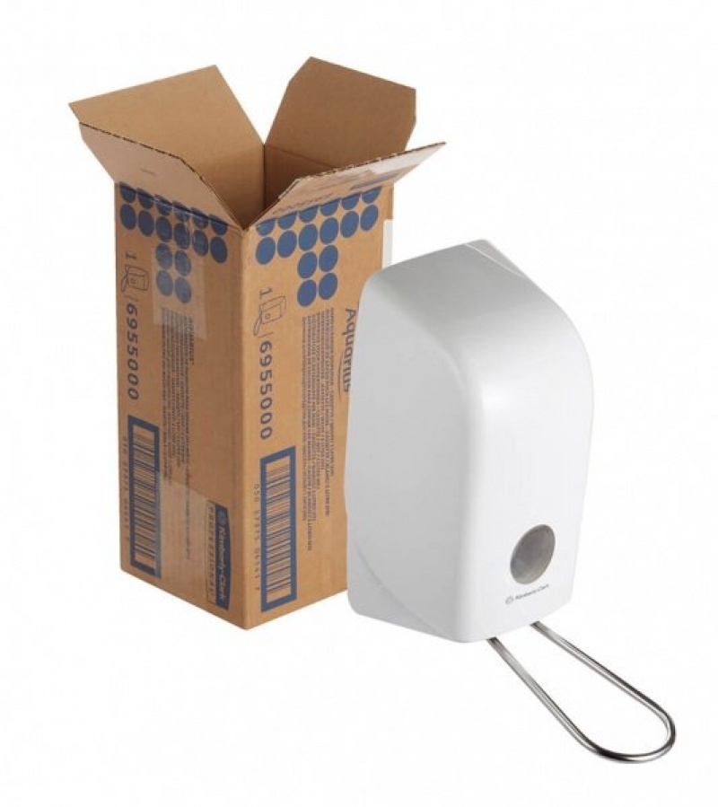 Пластиковый диспенсер для средств для мытья и дефинфекции рук с локтевым нажимом Aquarius*