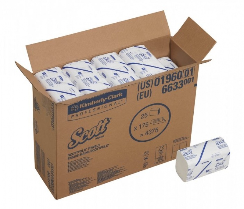 Одноразовые сложенные полотенца для рук SCOTT SCOTTFOLD M-Fold