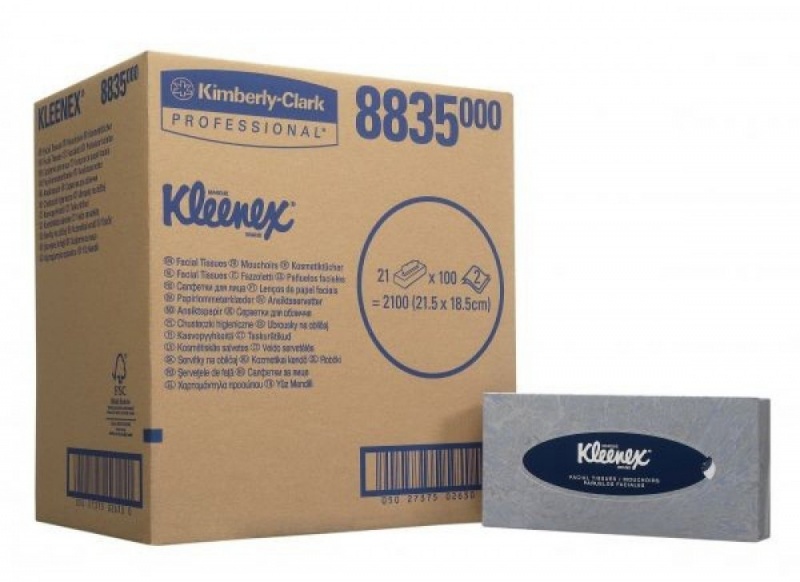 Косметические салфетки для лица KLEENEX два слоя