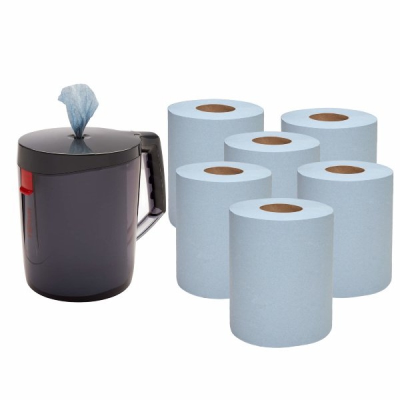 6220 Протирочный материал в рулонах с центральной подачей WypAll L10 однослойный голубой (6 рул х 106 м)