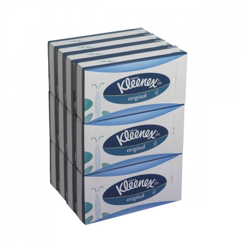 Косметические салфетки для лица KLEENEX трёхслойные