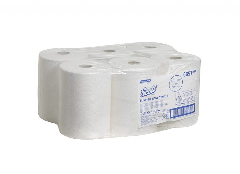 Одноразовые полотенца для рук в рулоне SCOTT SLIMROLL