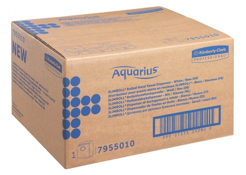 Пластиковый диспенсер для полотенец в рулонах Scott Control Slimroll Aquarius*
