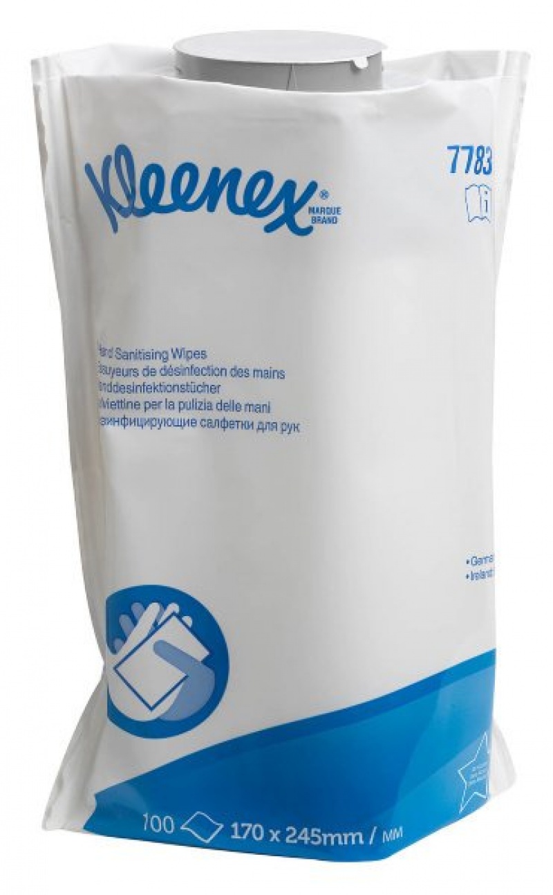 7783 Дезинфицирующие салфетки Kleenex сменный блок для диспенсера 7936 (6 блоков х 100 л)