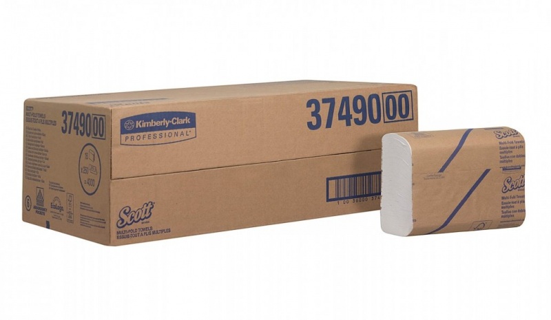 Одноразовые сложенные полотенца для рук SCOTT Multifold