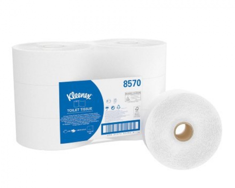 8570 Туалетная бумага в больших рулонах Kleenex Jumbo Roll двухслойная (6 рул х 190 м)